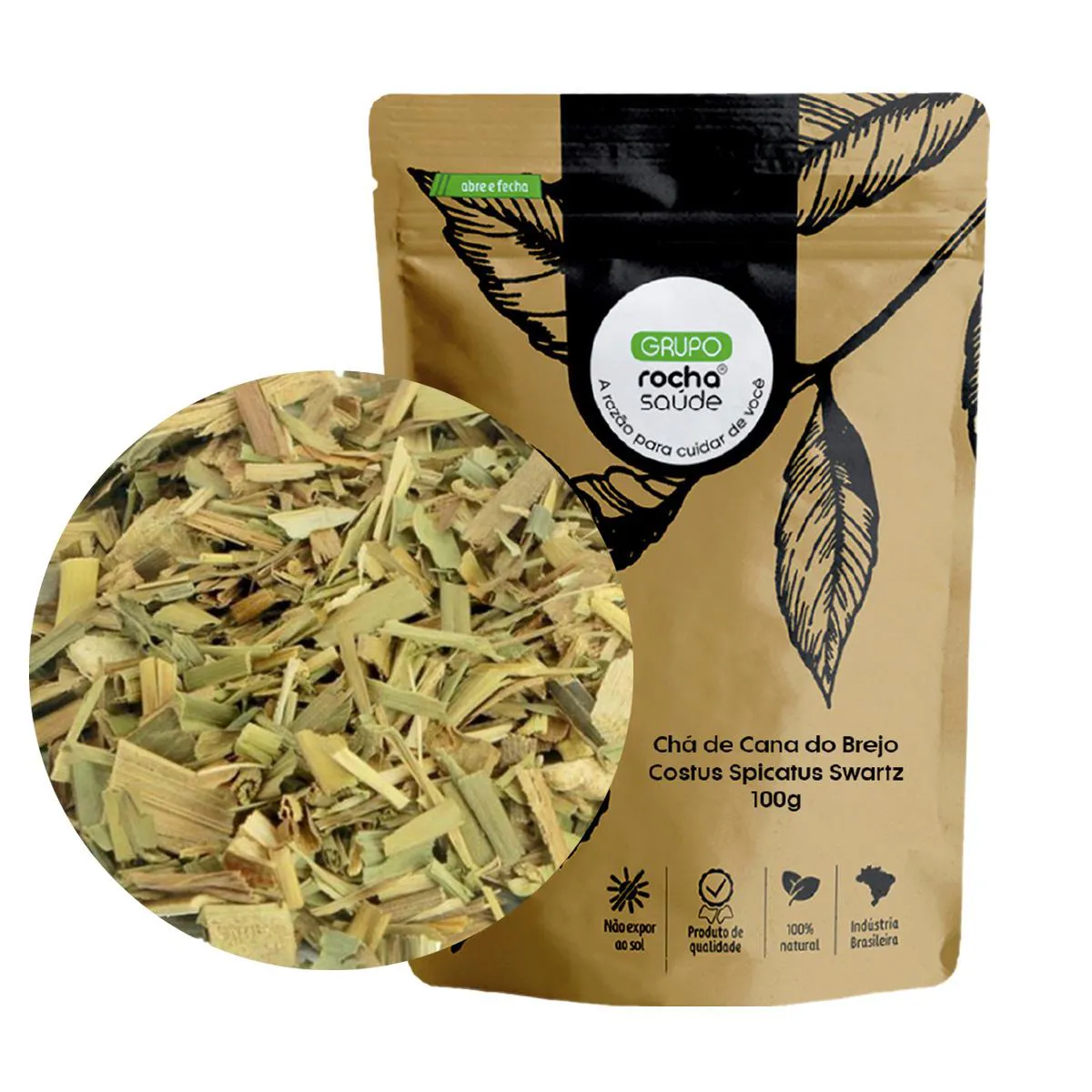 CHá DE CANA DO BREJO - COSTUS SPICATUS SWARTZ - 100G