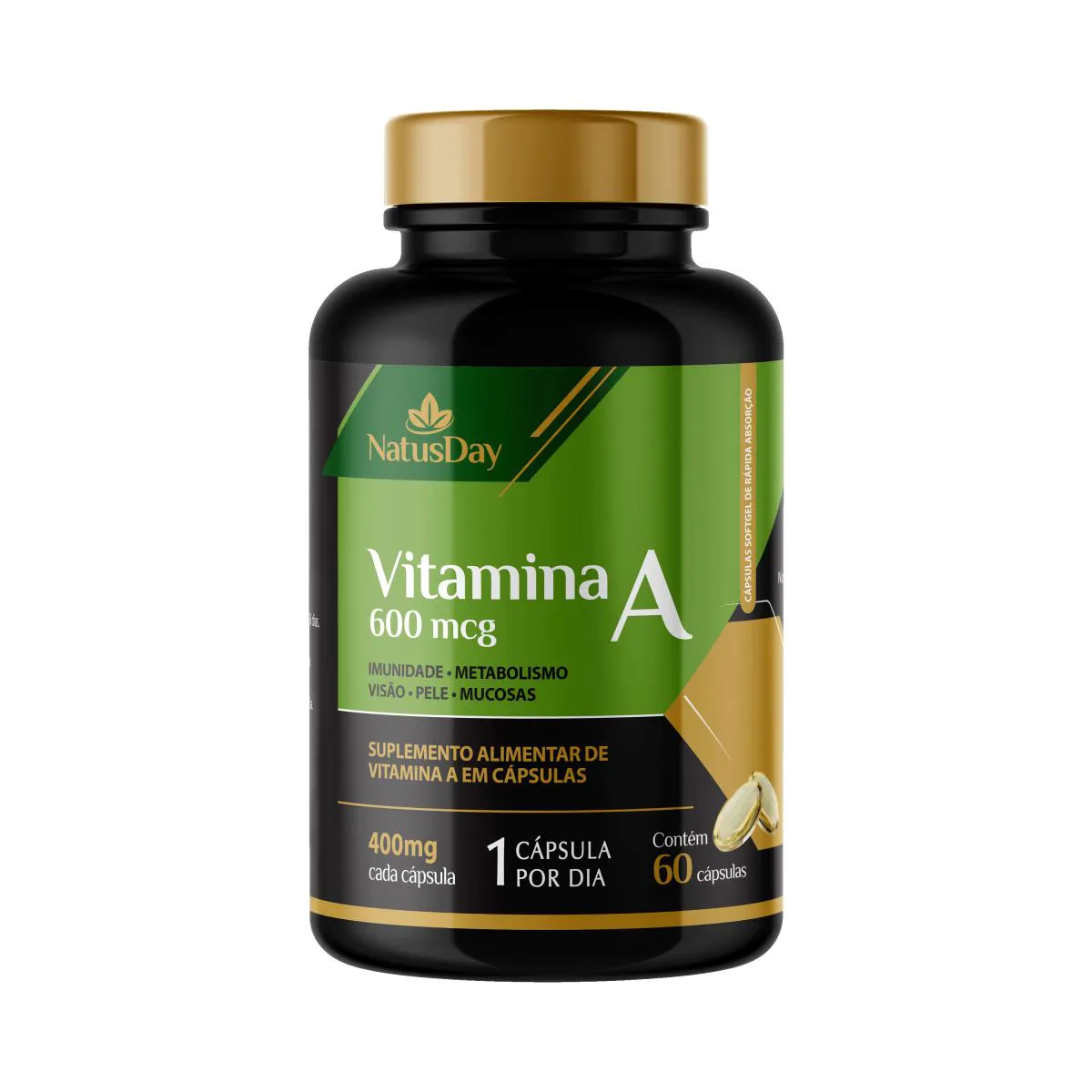 SUPLEMENTO ALIMENTAR VITAMINA A - 60 CáPSULAS - NATUSDAY