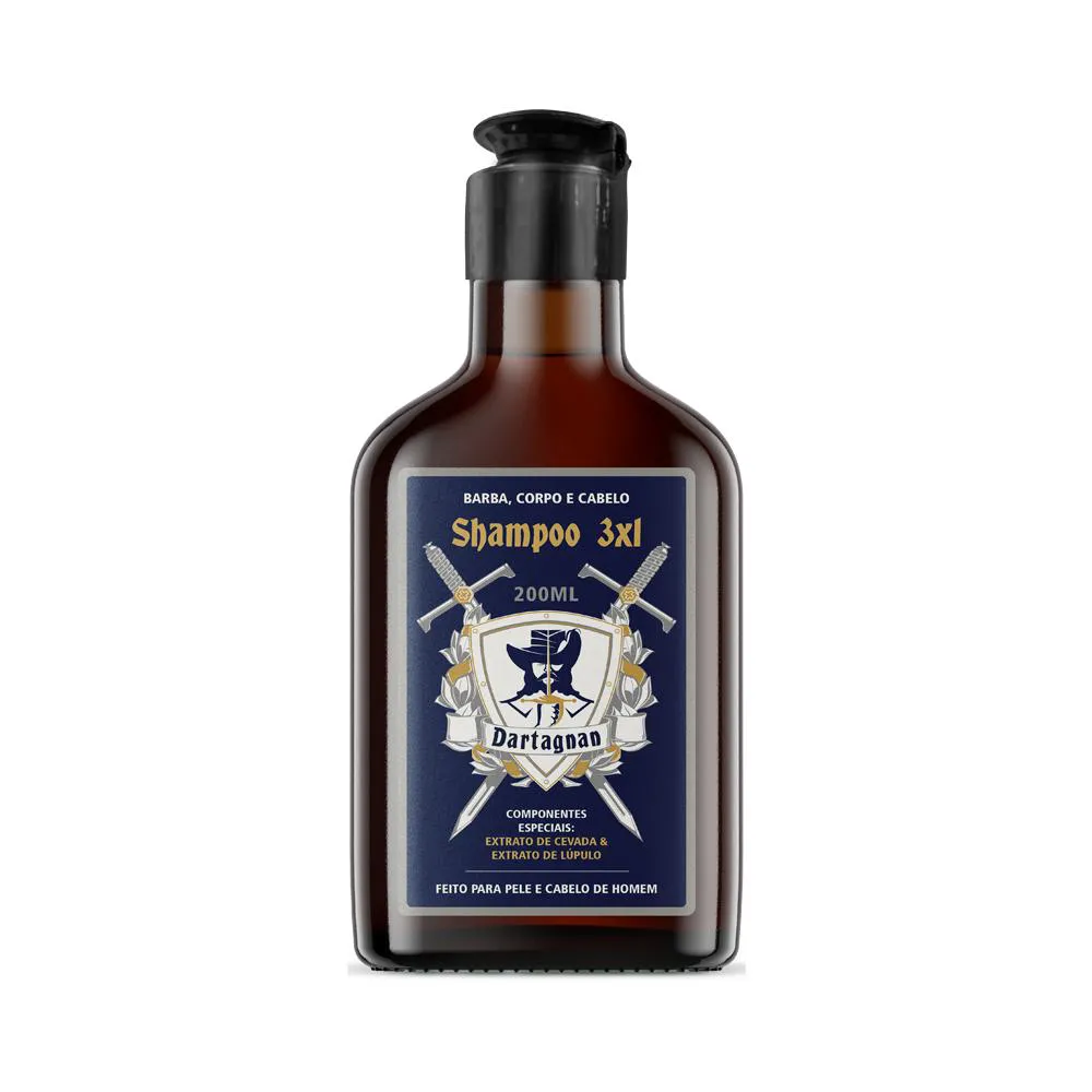 SHAMPOO PARA CABELO, BARBA E CORPO (200ML) - DARTAGNAN