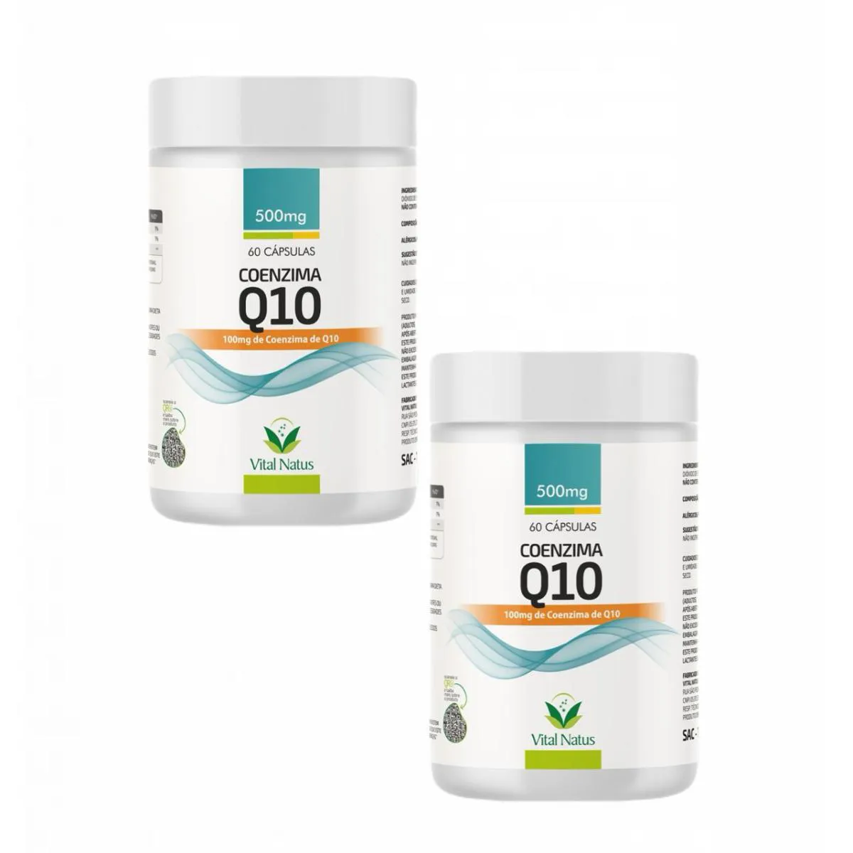 2X COENZIMA Q10-100MG UBIQUINONA COQ-10-60 CAPS- VITAL NATUS