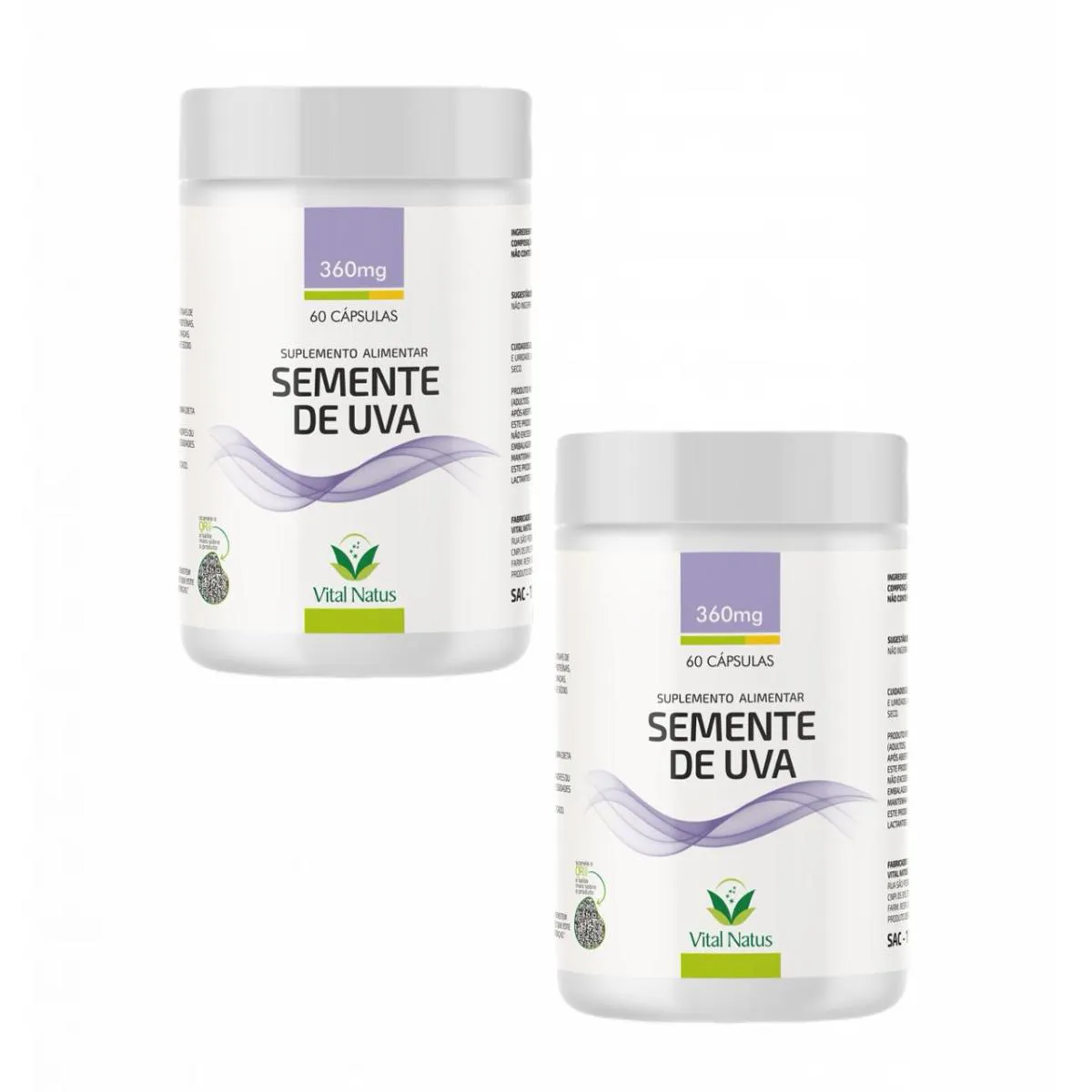 2X SEMENTE DE UVA- VITAL NATUS- 60 CáPSULAS