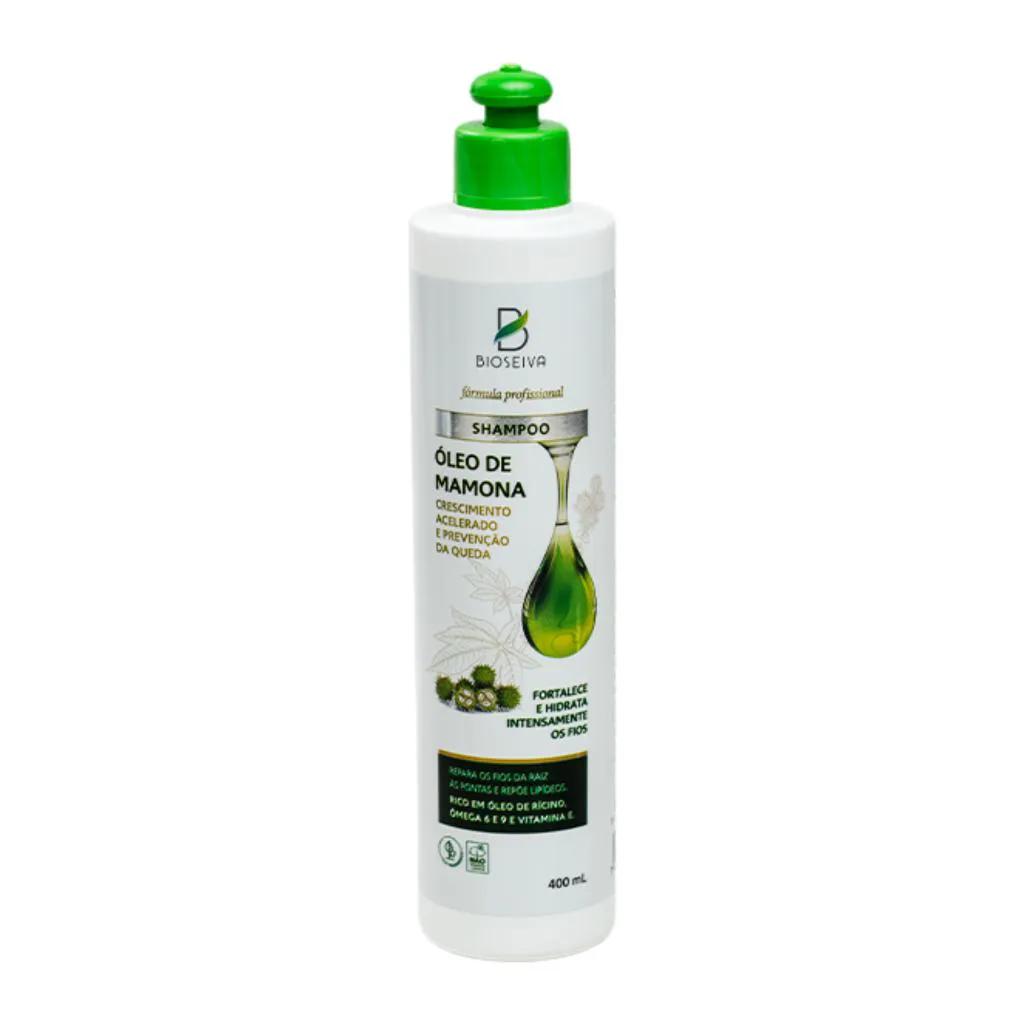 SHAMPOO ÓLEO DE MAMONA 400ML - BIOSEIVA