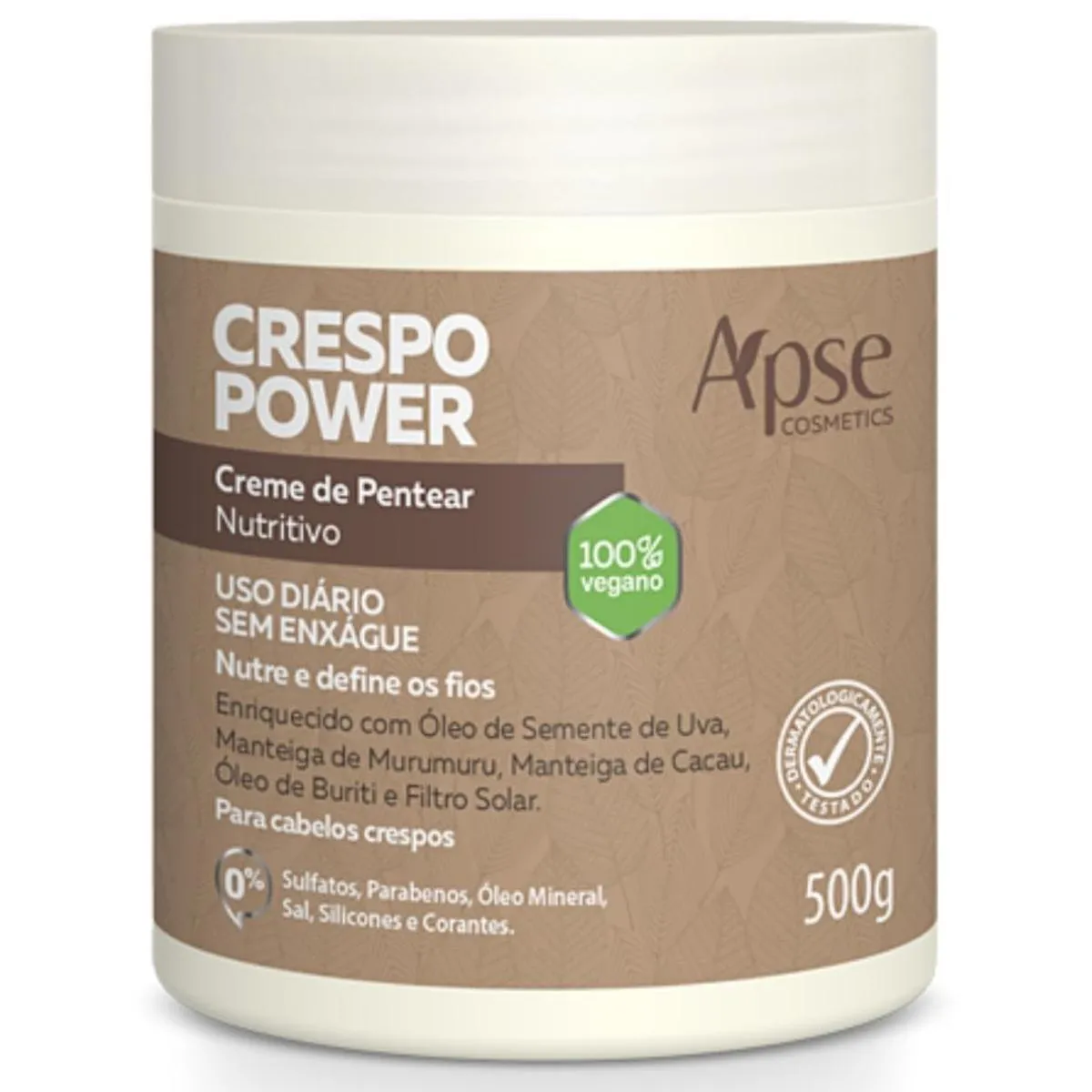 CREME DE PENTEAR NUTRITIVO CRESPO POWER 500G, APSE COSMETICS