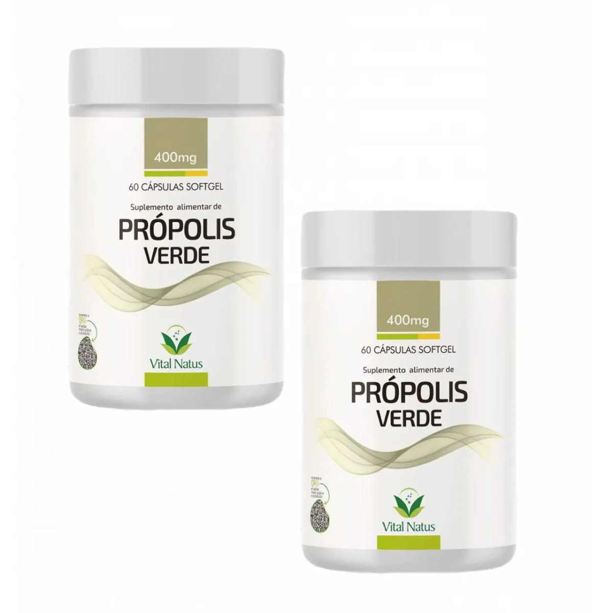 2X PRóPOLIS VERDE 60 CáPS- 400MG- EXTRATO 100%- VITAL NATUS