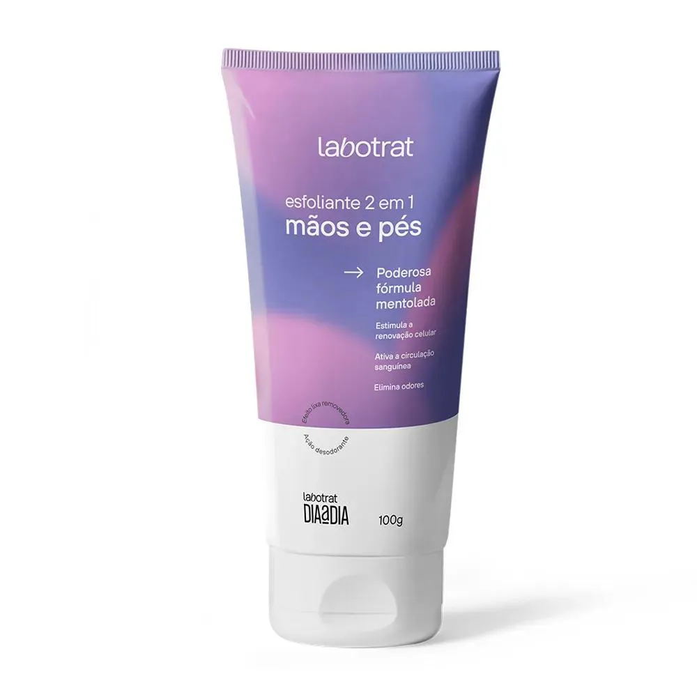 ESFOLIANTE 2 EM 1 MãOS E PéS DIA A DIA LABOTRAT 100G