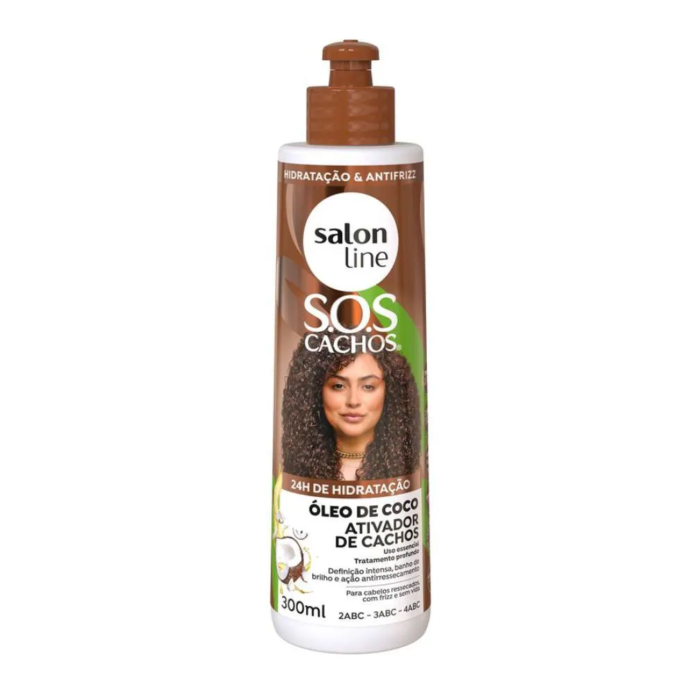 ATIVADOR CACHOS COCO HIDRATAçãO NUTRITIVA SALON LINE 300ML