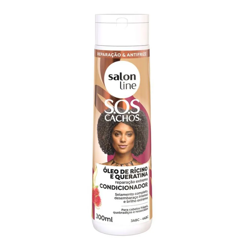 CONDICIONADOR SOS CACHOS RíCINO QUERATINA SALON LINE 300ML