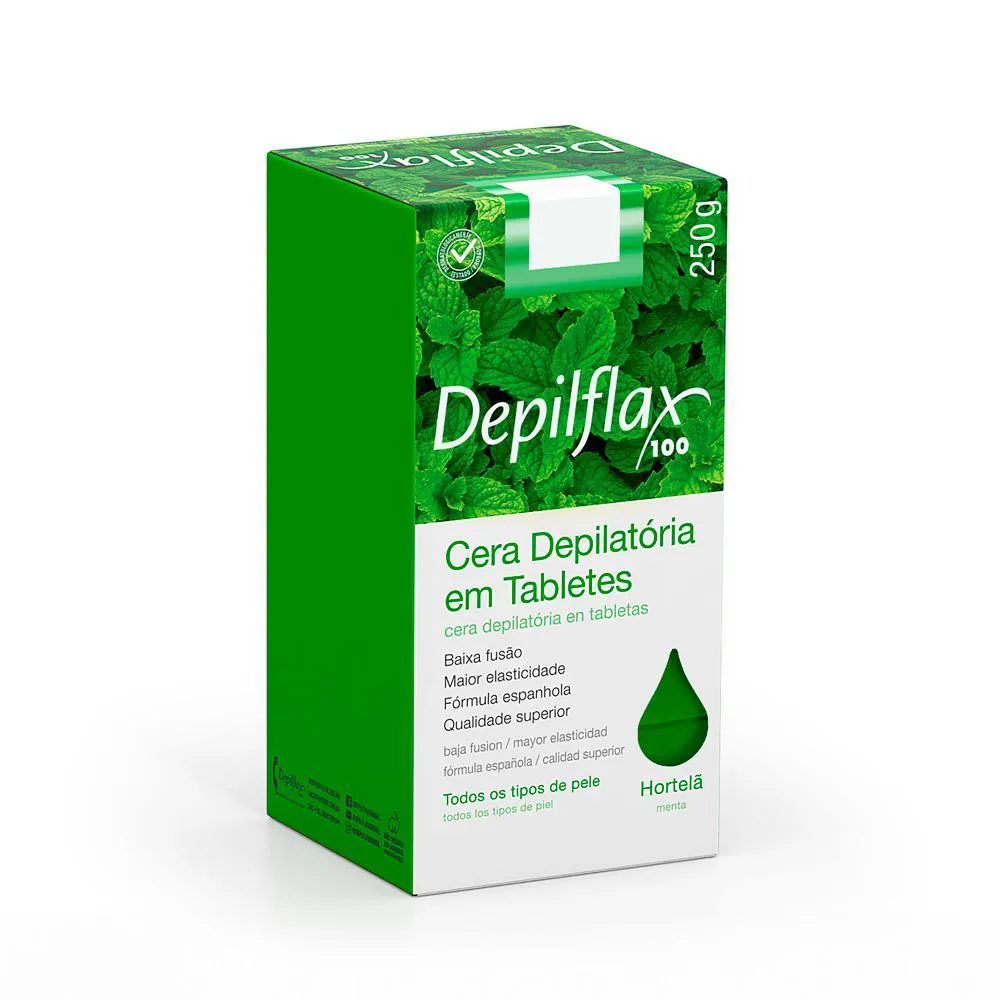 DEPILFLAX - CERA QUENTE HORTELã 250G