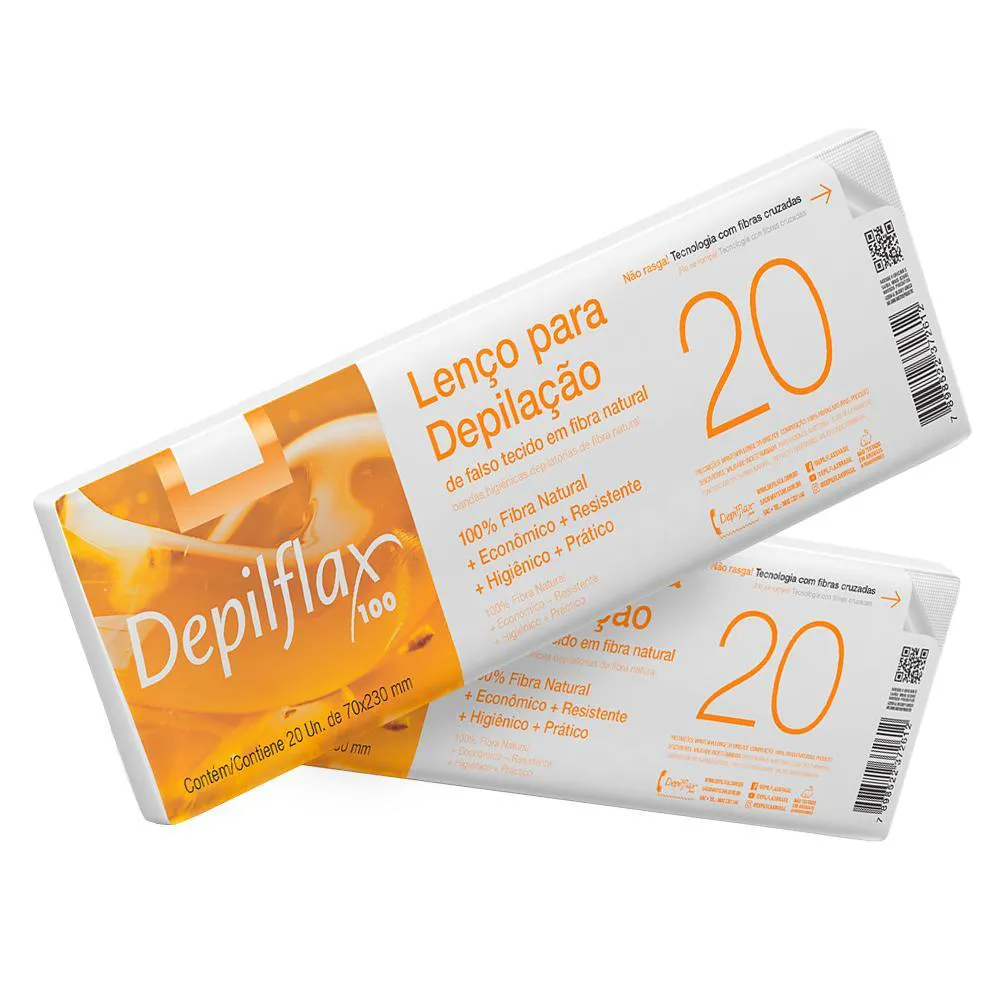 DEPILFLAX - 02 LENçO DEPILATóRIO 20 UNIDADES