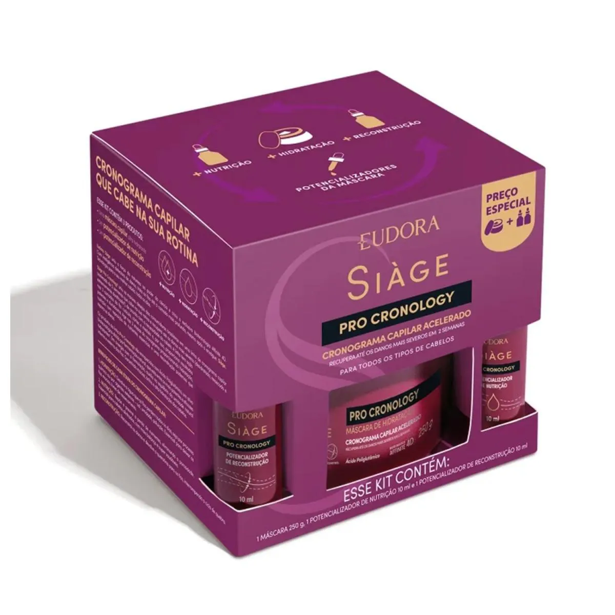 EUDORA SIàGE KIT PRO CRONOLOGY  CRONOGRAMA CAPILAR ACELERADO 250G