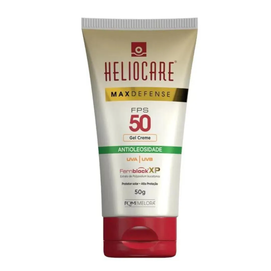 FQM MELORA HELIOCARE PROTETOR SOLAR GEL CREME MAXDEFENSE FPS50 UVA/UVB 50G