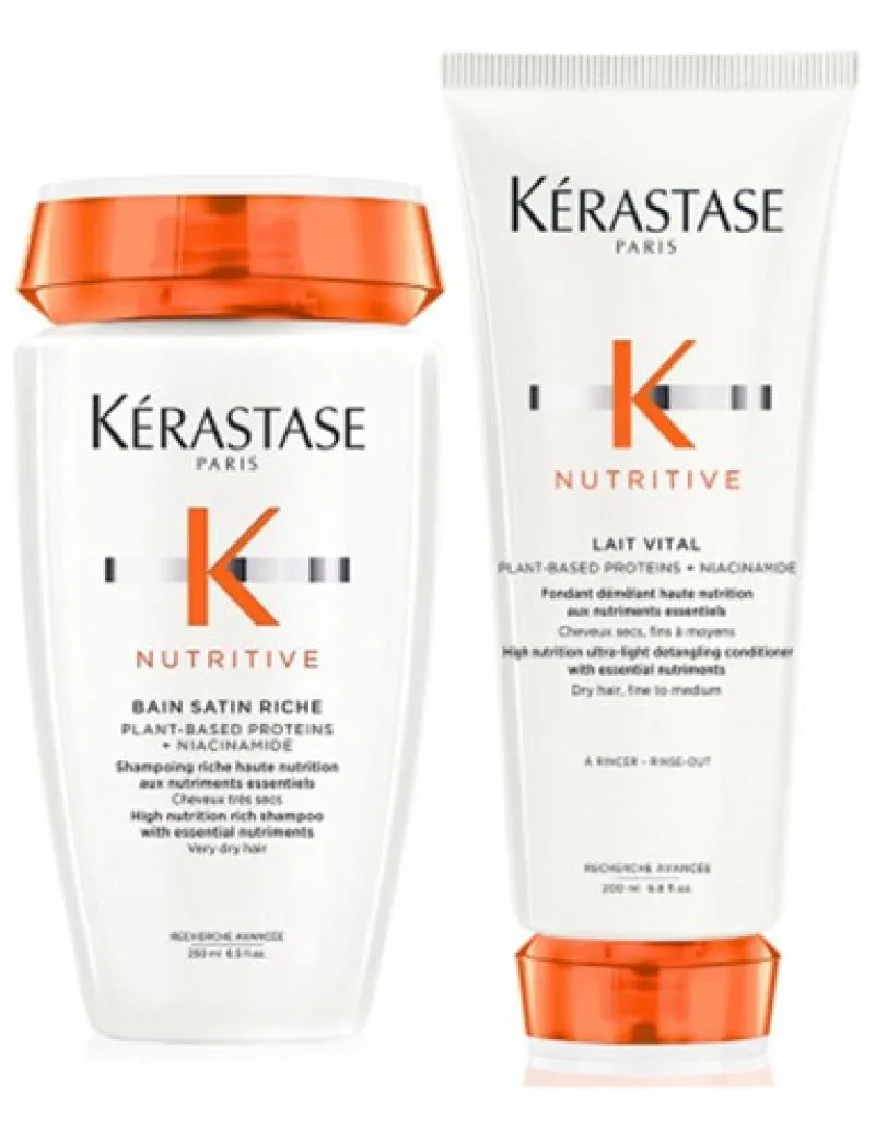 KIT KéRASTASE NUTRITIVE BAIN SATIN RICHE + LAIT VITAL PEQ