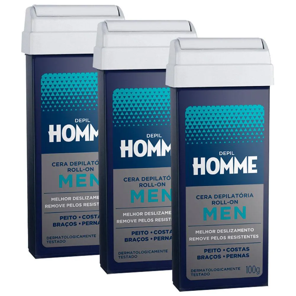 DEPIL BELLA - 03 REFIL CERA ROLL ON MEN 100G