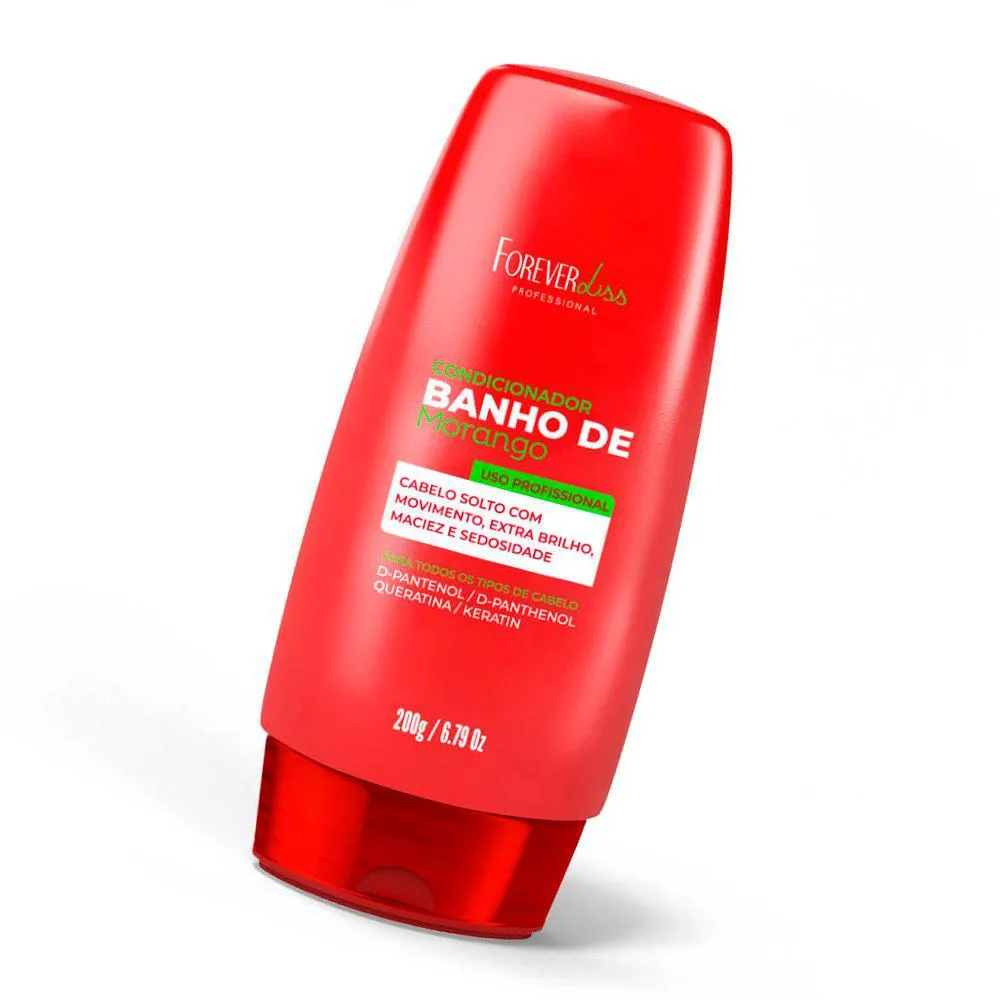 Condicionador Forever Liss Banho de Morango Hidratação Profunda 200g