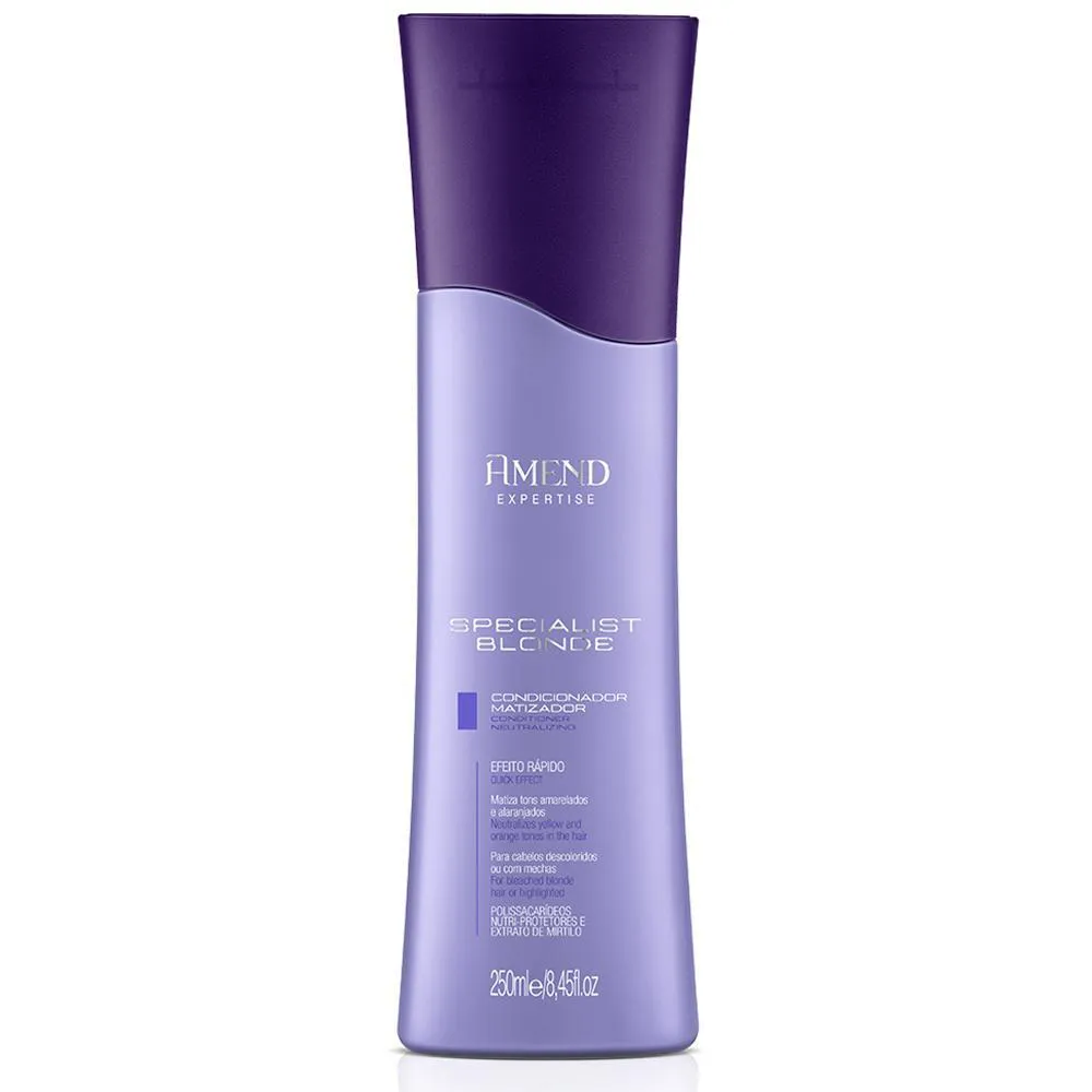 Condicionador Matizador Amend Specialist Blonde Cabelos Loiros 250ml
