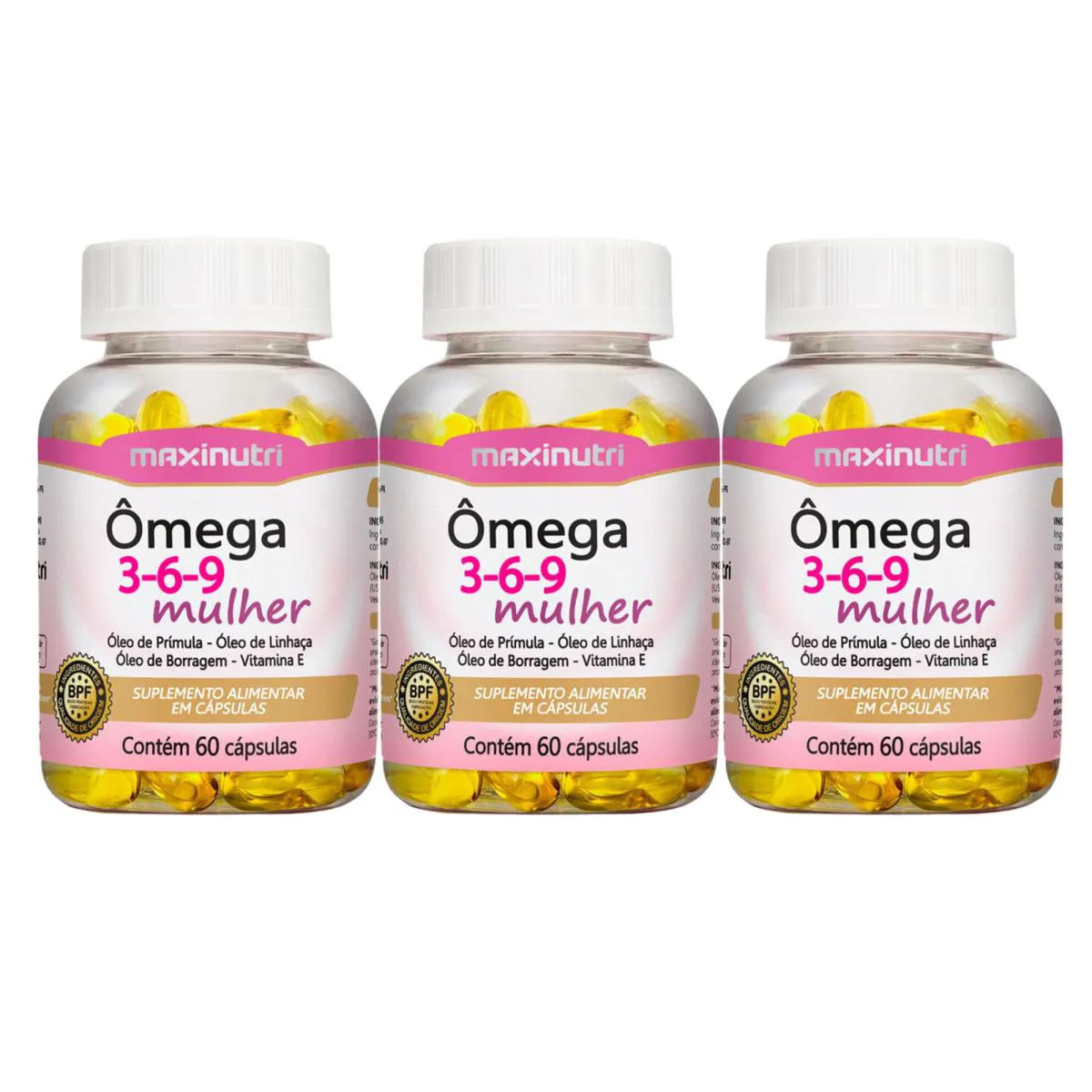 KIT C3 SUPLEMENTO ÔMEGA 369 VITALIDADE EQUILíBRIO  MAXINUTRI