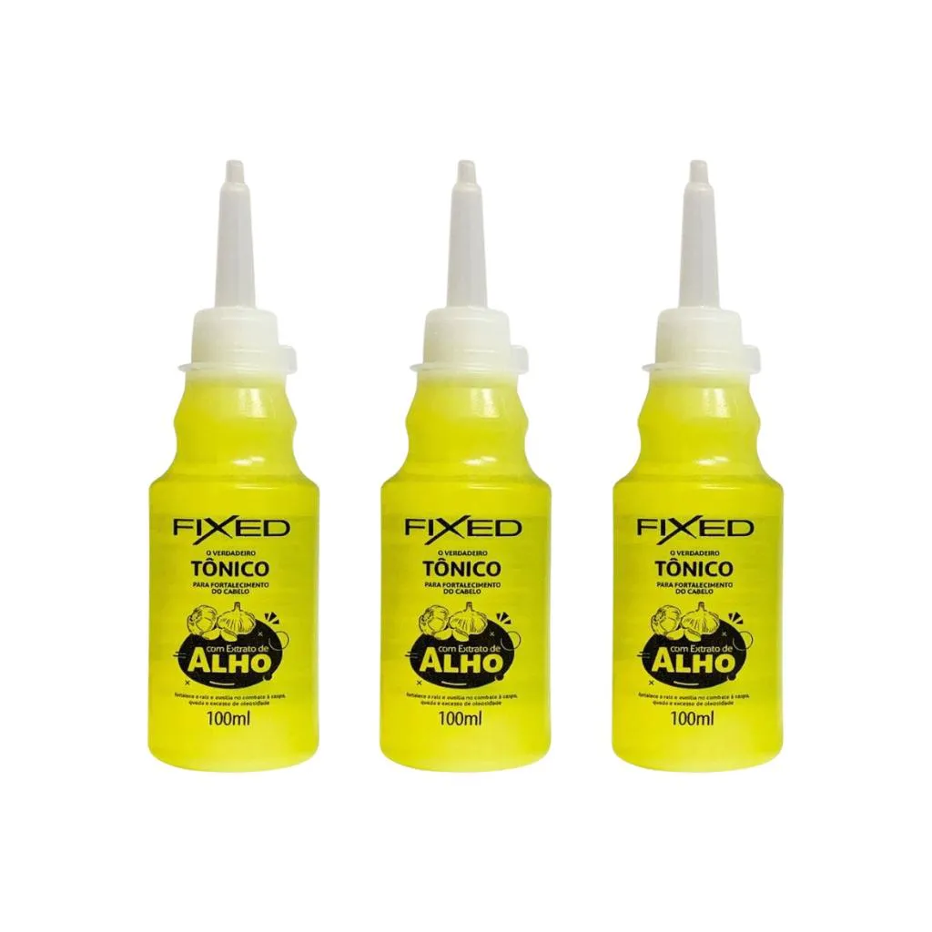 TONICO CAPILAR FIXED FORTALECEDOR EXTRATO DE ALHO 100ML-3UN