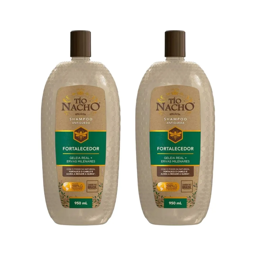 SHAMPOO TIO NACHO 950ML ANTIQUEDA FORTALECEDOR - KIT C/2UN
