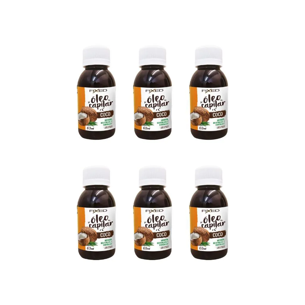 OLEO CAPILAR FIXED COCO 60ML - KIT C/ 6UN