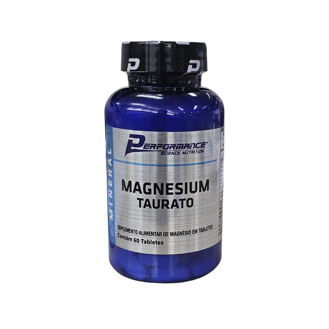 MAGNéSIO TAURATO 60 TABLETES - PERFORMANCE NUTRITION