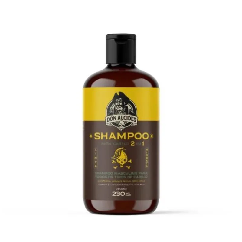 SHAMPOO PARA CABELO 2 EM 1 LEMON BONE SICILIANO DON ALCIDES - 230ML