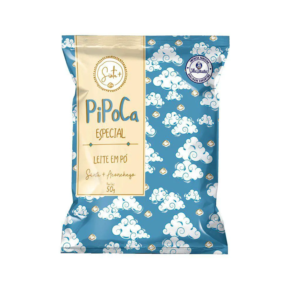 Pipoca De Leite Em Pó Pacote 50G - Sinta+