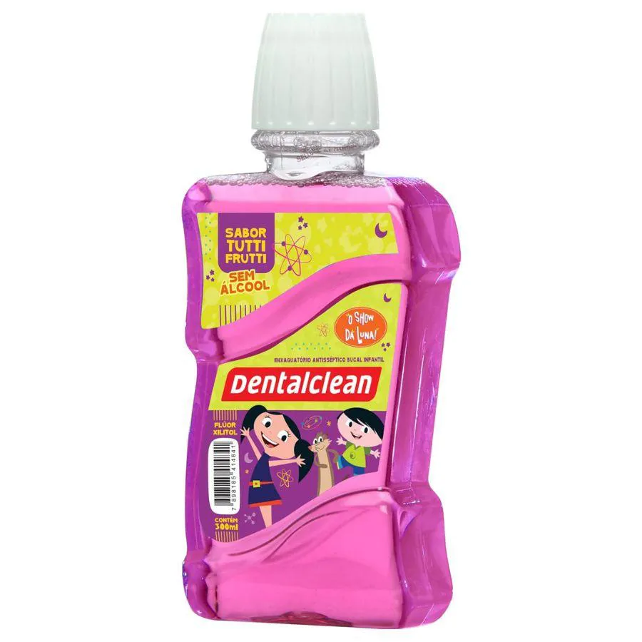 ANTISSéPTICO BUCAL INFANTIL LUNA 300ML ( SABOR TUTTI FRUTTI ) - DENTALCLEAN