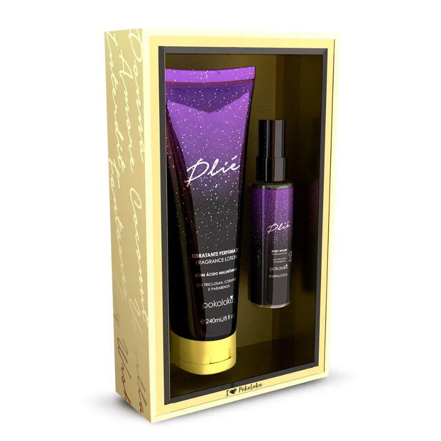KIT LOKA GOLD PLIE ( LOçãO HIDRATANTE 240ML + BODY SPLASH 60ML ) - POKOLOKA