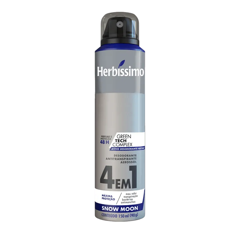 Desodorante Aerosol Antitranspirante Herbissimo Snow Moon 150Ml