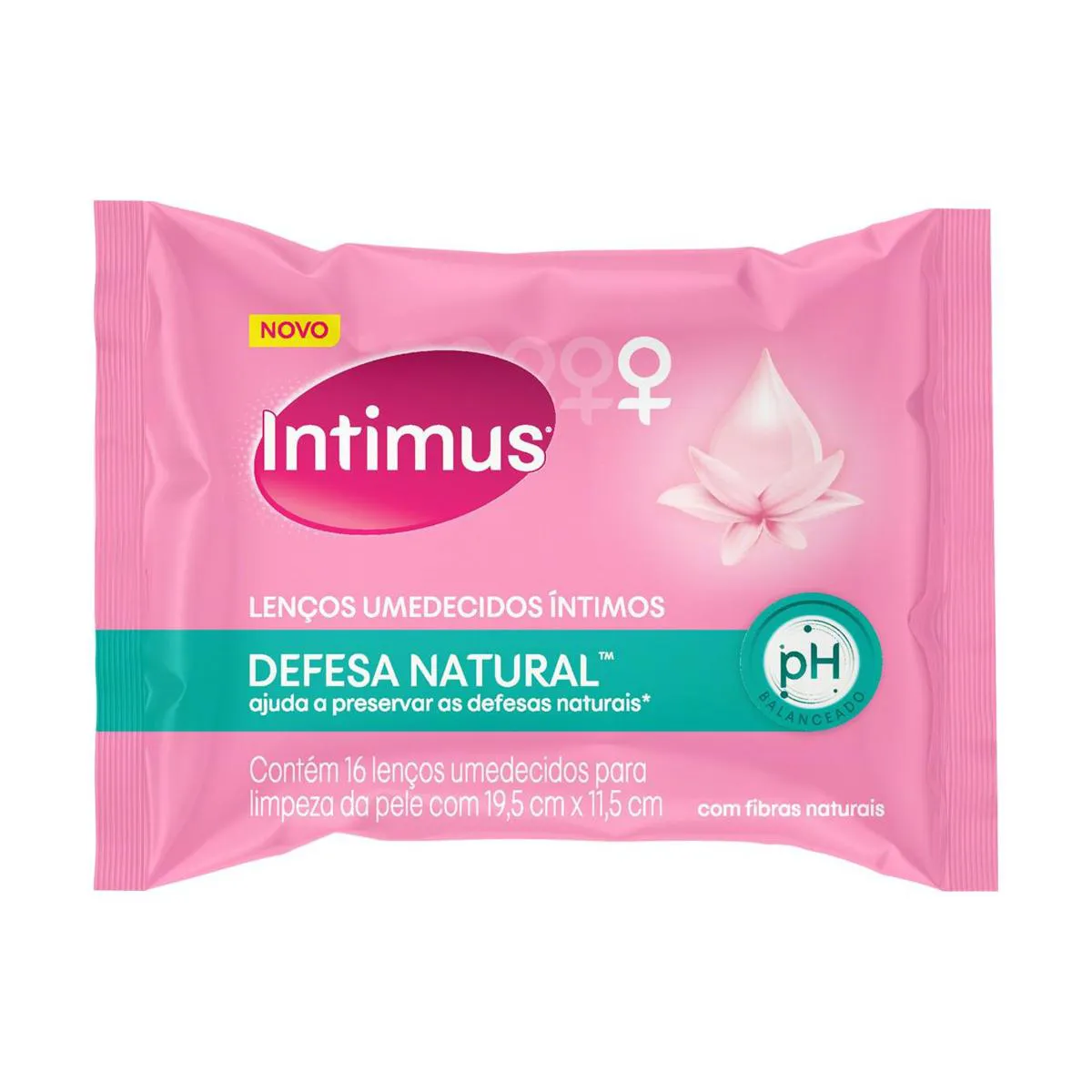 LENçOS UMEDECIDO ÍNTIMOS DEFESA NATURAL 16 UNIDADES INTIMUS