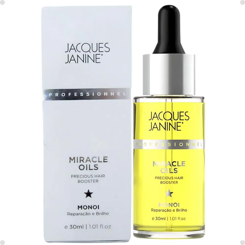 ÓLEO JACQUES JANINE MIRACLE OILS MONOI REPARAçãO E BRILHO 30ML