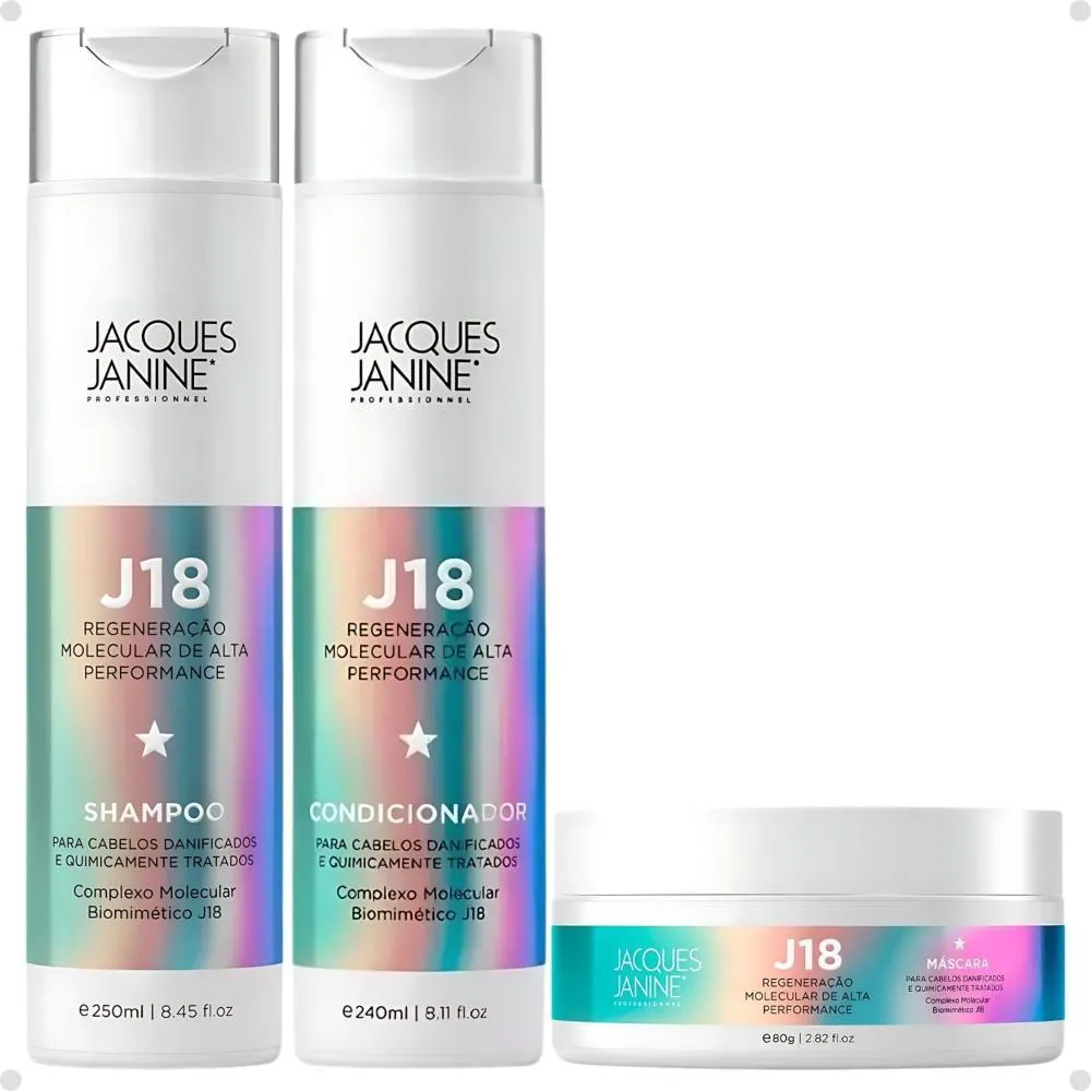 KIT JACQUES JANINE J18: SHAMPOO, CONDICIONADOR E MáSCARA 80G