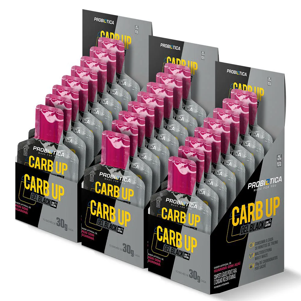 3X CARB UP BLACK PROBIOTICA - GUARANÁ COM AÇAÍ