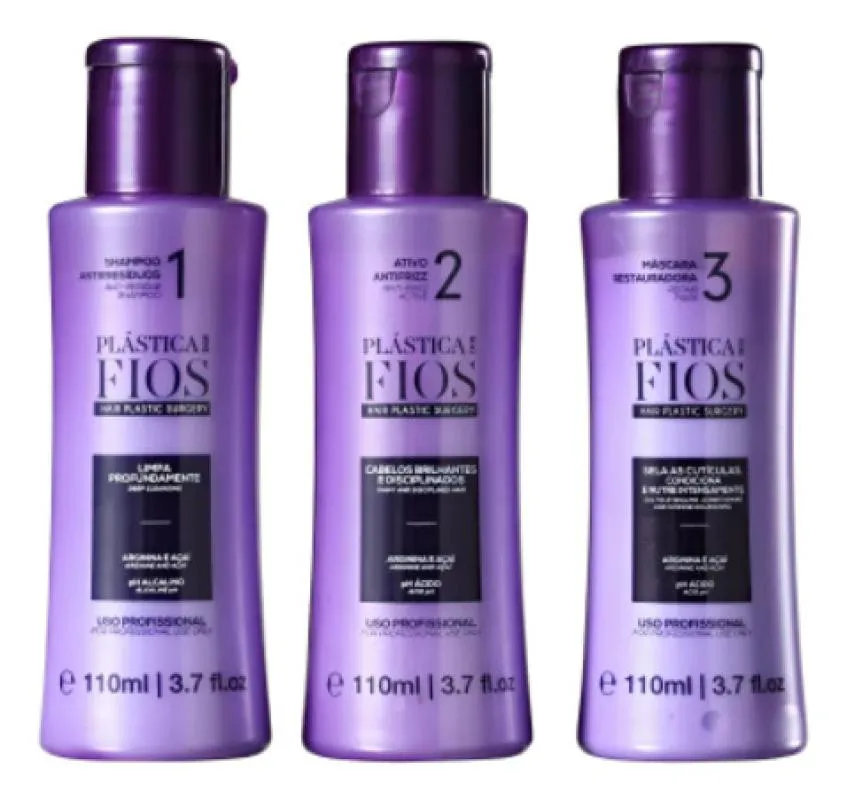 KIT CADIVEU PROFESSIONAL PLáSTICADOS FIOS MINI (3 PRODUTOS)