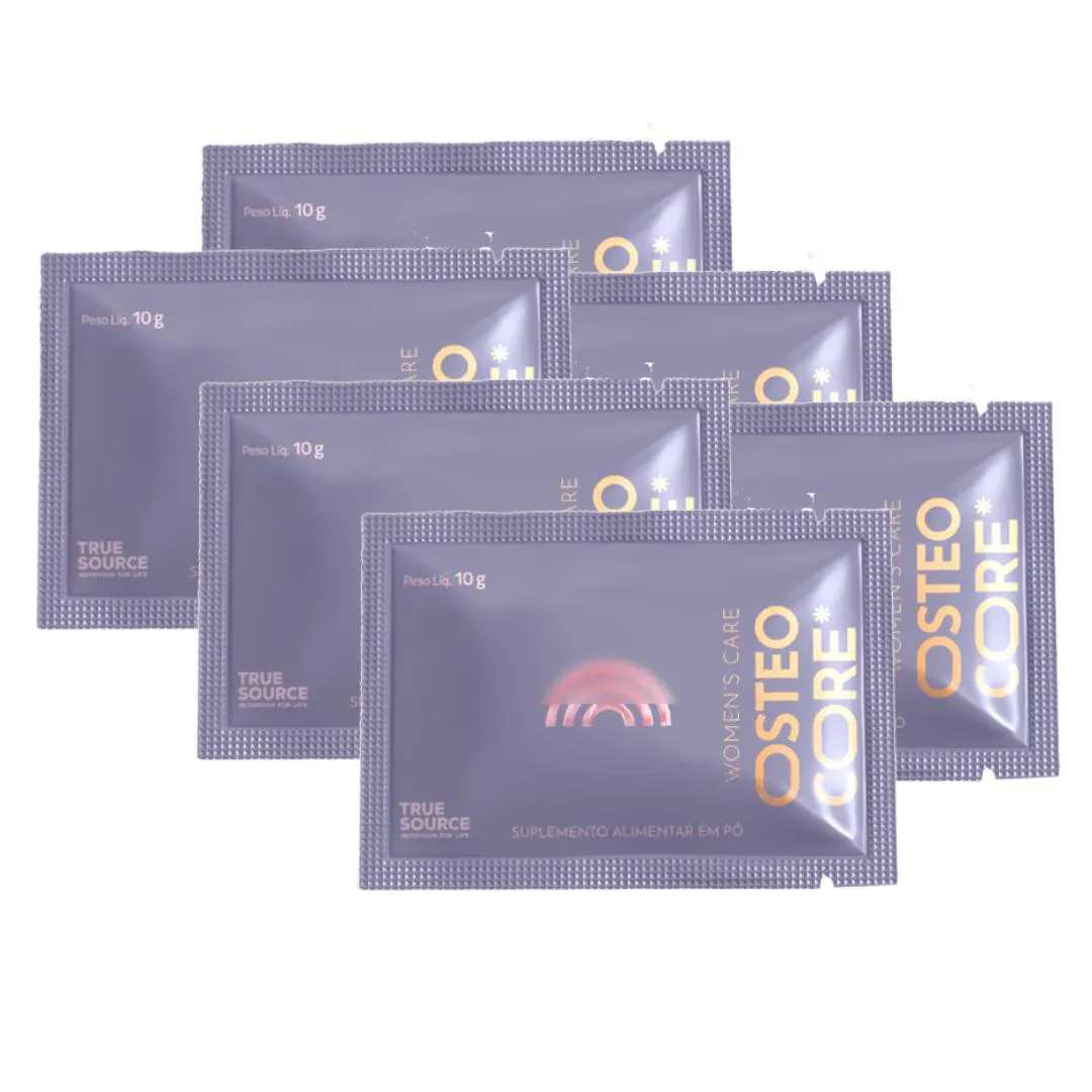 KIT 6X: WOMEN´S CARE OSTEOCARDIO PINEAPPLE SACHê TRUE SOURCE 10G