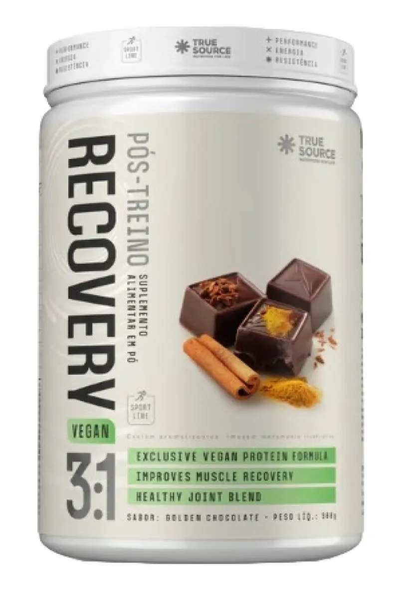 RECOVERY 3:1 PóS TREINO VEGANO GOLDEN CHOCOLATE TRUE SOURCE 900G