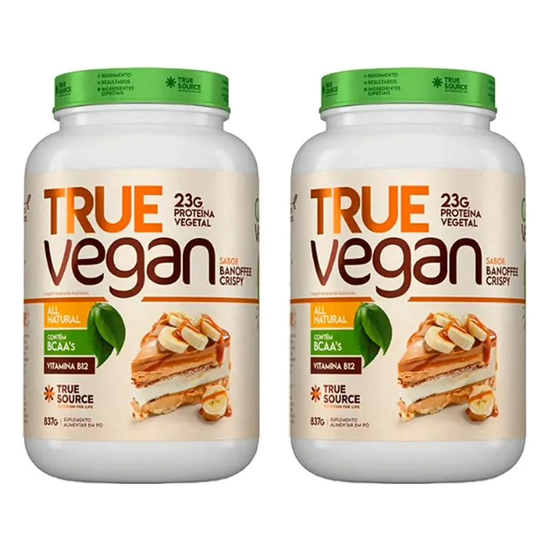 KIT 2X: PROTEíNA TRUE VEGAN BANOFFEE CRISPY TRUE SOURCE 837G