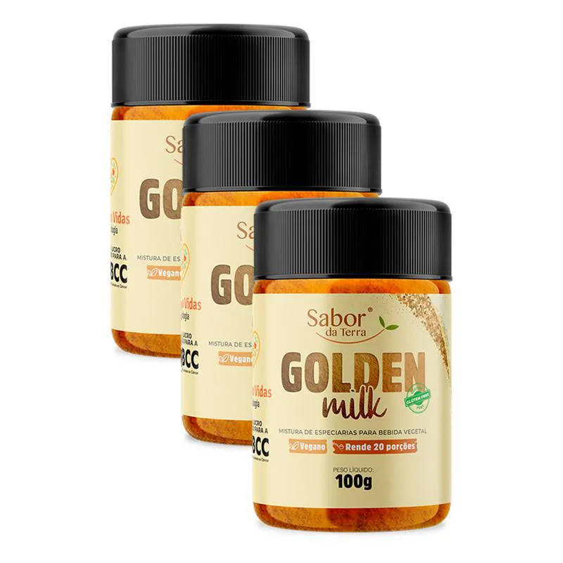 KIT 3X: GOLDEN MILK SABOR DA TERRA 100G
