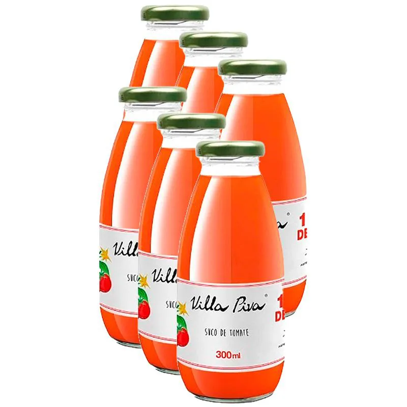 KIT 6X: SUCO DE TOMATE VILLA PIVA 300ML