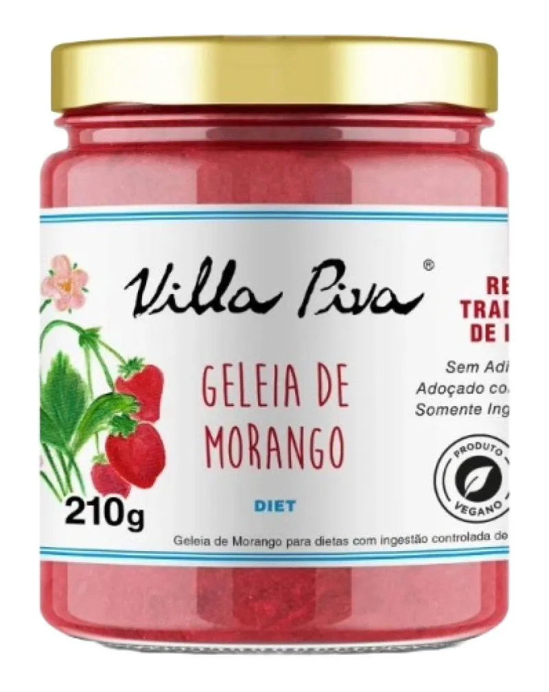 GELEIA DE MORANGO DIET VILLA PIVA 210G