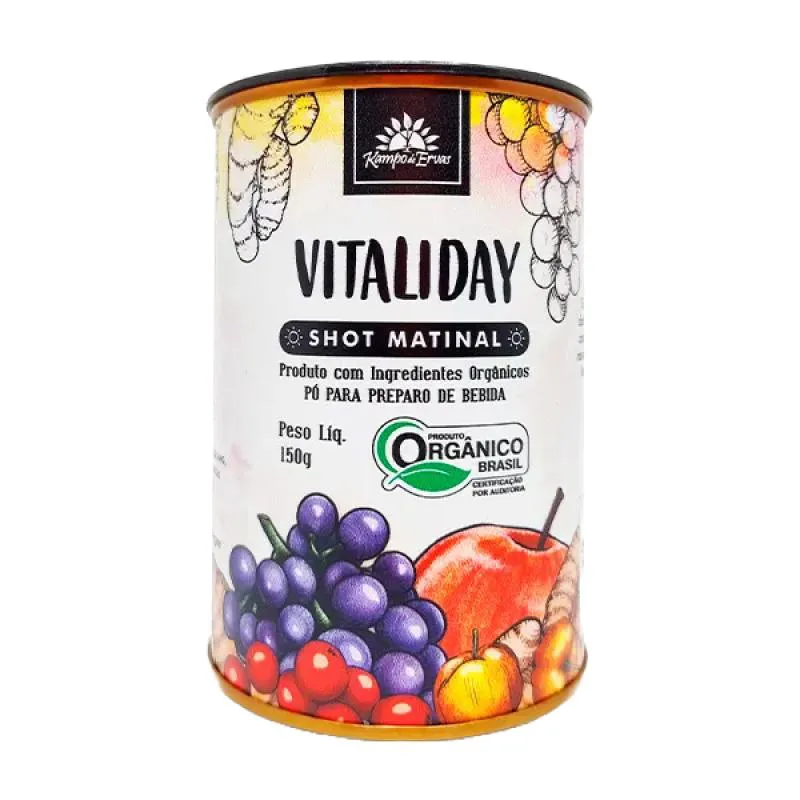 SHOT MATINAL VITALIDAY ORGâNICO KAMPO DE ERVAS 150G