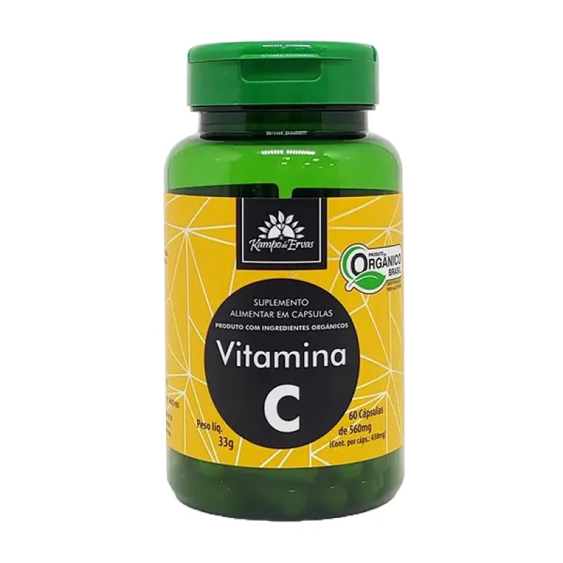 VITAMINA C 430MG ORGâNICA KAMPO DE ERVAS 60 CáPSULAS