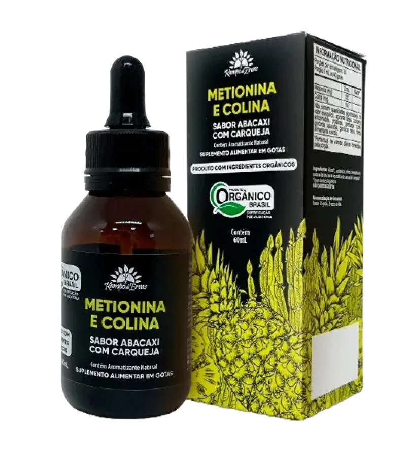 METIONINA E COLINA LíQUIDA ORGâNICA KAMPO DE ERVAS 60ML