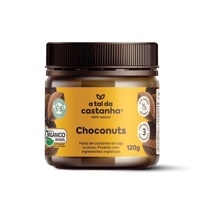 PASTA DE CASTANHA CHOCONUTS ORGâNICA A TAL DA CASTANHA 120G