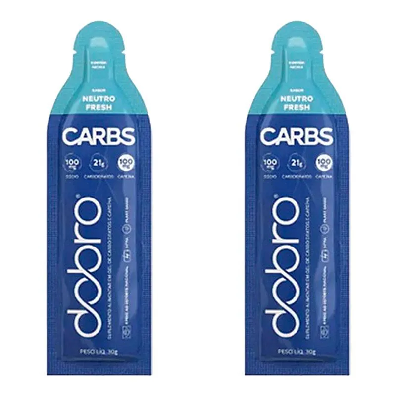 KIT 2X: CARBS GEL NEUTRO FRESH COM CAFEíNA DOBRO 30G