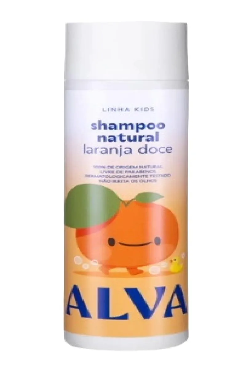 SHAMPOO VEGANO INFANTIL LARANJA DOCE E BAUNILHA ALVA 250ML