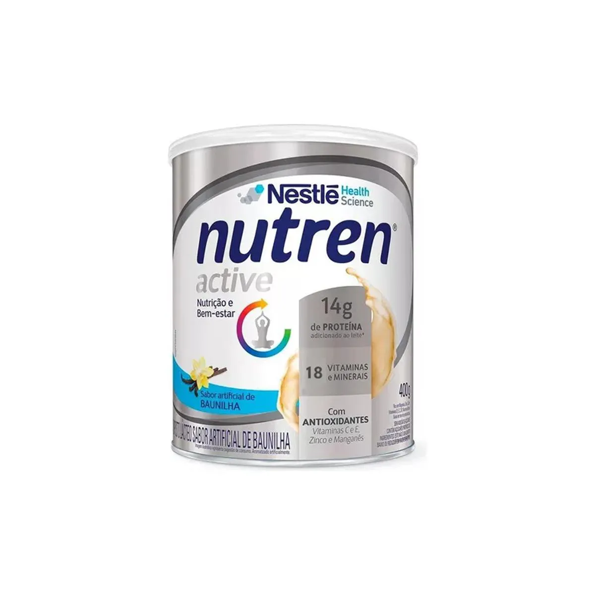 NUTREN ACTIVE NUTRIçãO E BEM-ESTAR SABOR BAUNILHA 400G NESTLé