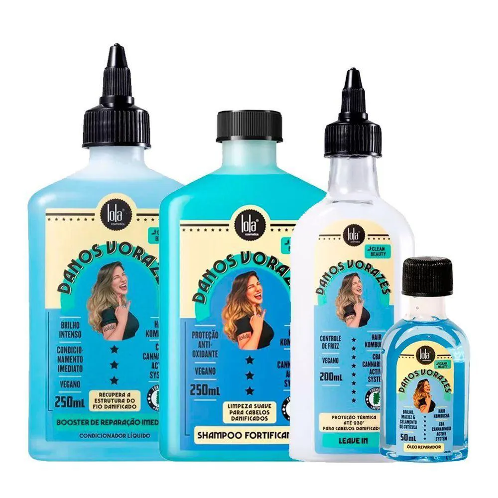 KIT REPARAçãO INTENSIVA DANOS VORAZES LOLA COSMETICOS 450G