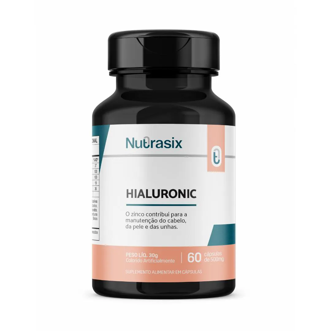 SUPLEMENTO ALIMENTAR COM ÁCIDO HIALURONICO – HIALURONIC 60 CÁPSULAS – NUTRASIX
