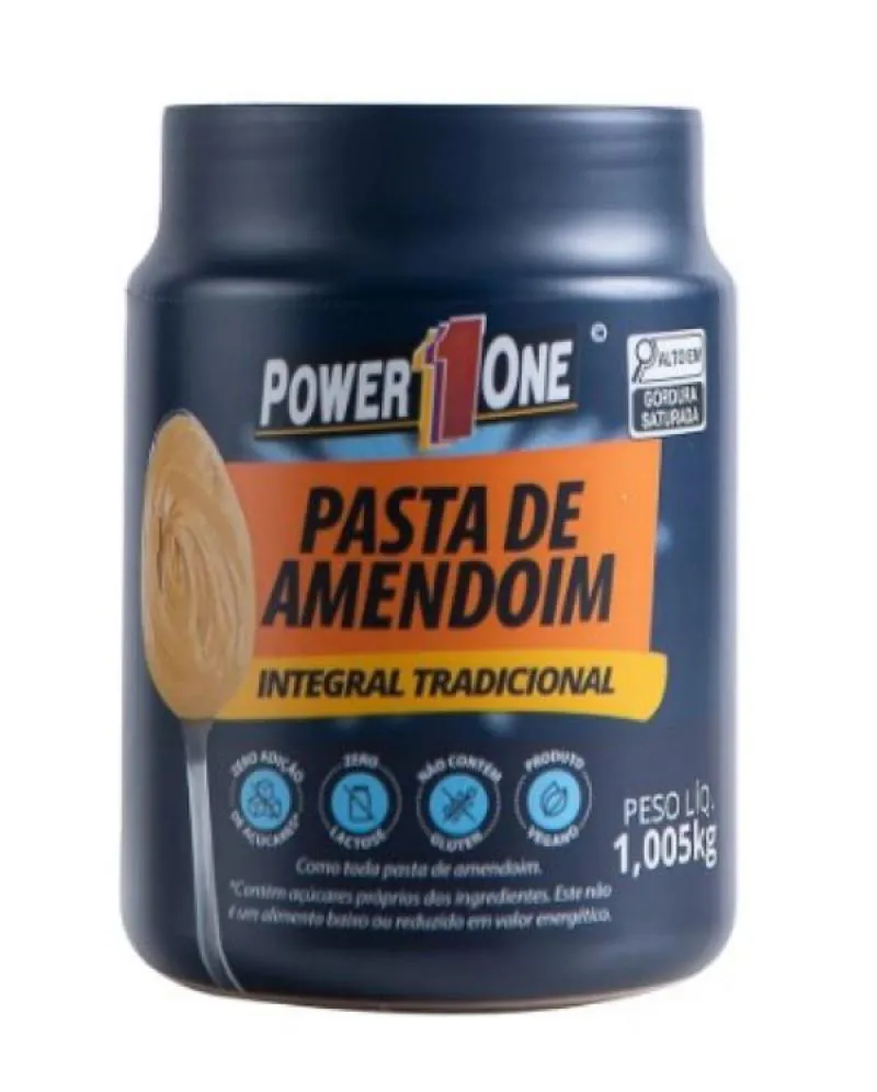 PASTA DE AMENDOIM POWER ONE INTEGRAL 1KG CROCANTE OU LISA